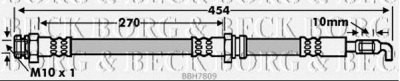 BORG & BECK bbh7809 -  Тормозной шланг